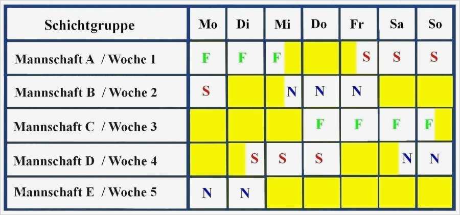 Schichtplan Vorlage 3 Schichten Cool Vollkontinuierliches Schichtsystem