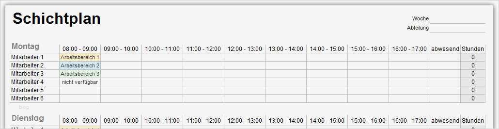 Schichtplan Vorlage Kostenlos Wunderbar Dienstplan Vorlage Zum Download Kostenlos