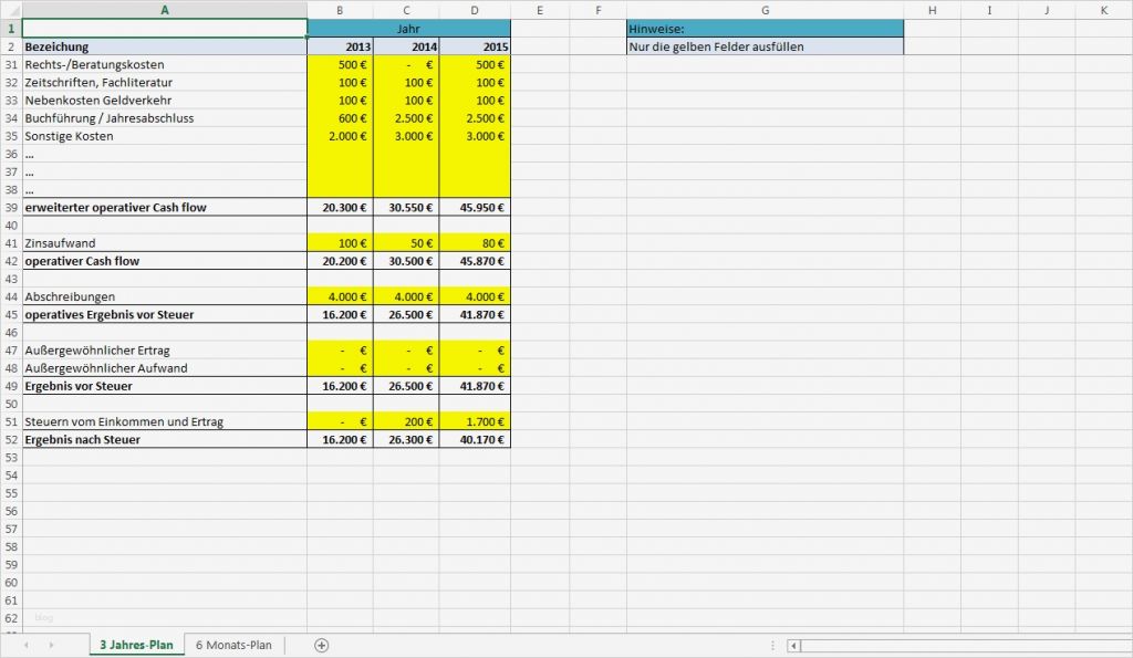 Schichtübergabe Vorlage Excel Neu Excel Vorlage Rentabilitätsplanung Kostenlose Vorlage