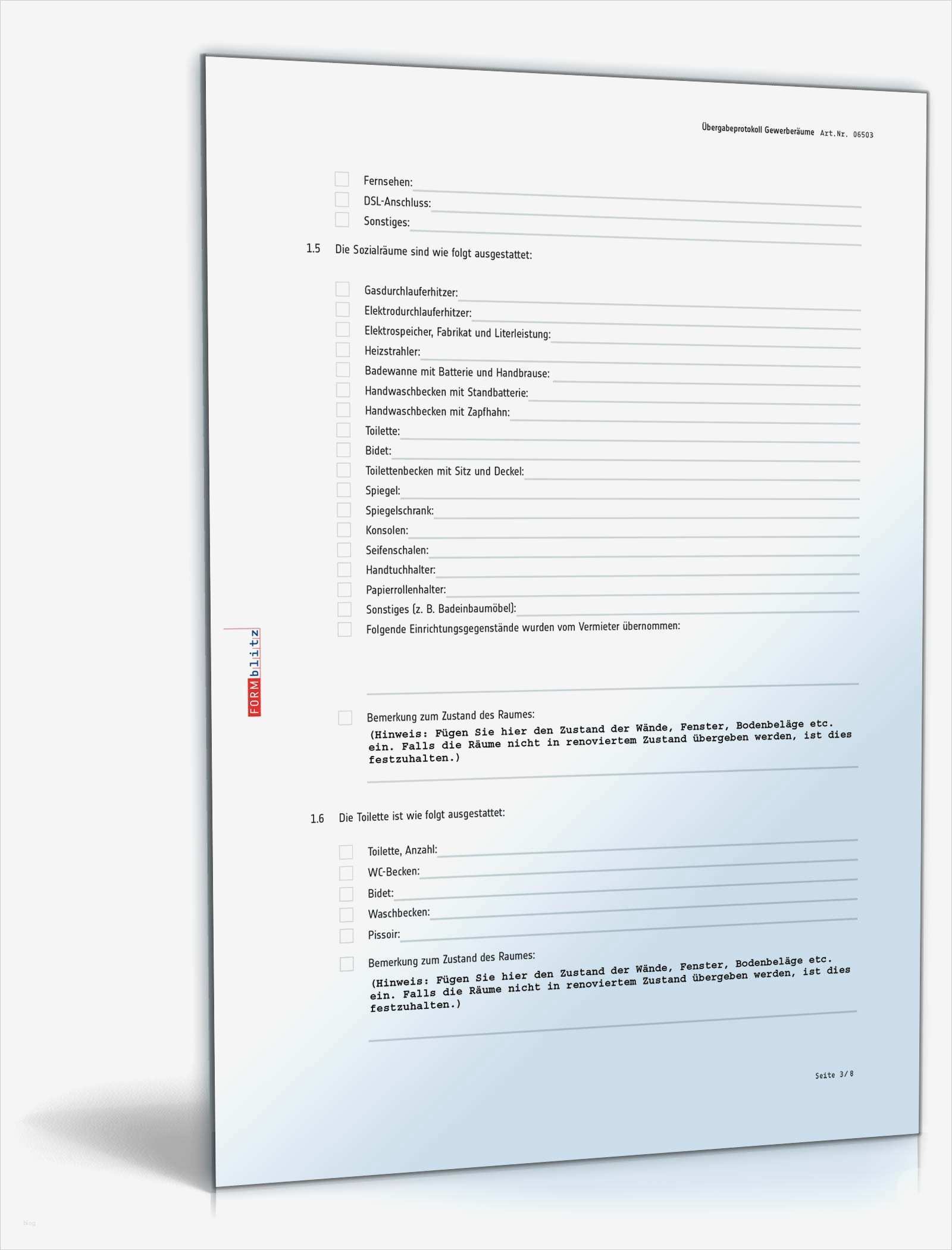 Schlüsselübergabe Vorlage Wunderbar Übergabeprotokoll Gewerberäume