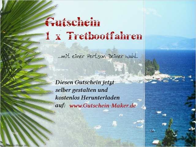 Schmuck Gutschein Vorlage Gut Gutschein Zum Tretbootfahren › Geschenkideen Und News