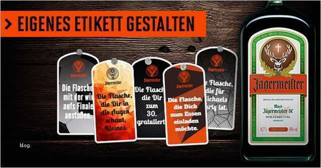 Schnapsflaschen Etiketten Vorlagen Inspiration Jägermeister Gestalte Dein Eigenes Etikett Spirituose