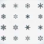 Schneeflocke Vorlage Schön Vector Schwarze Schneeflocke Icons Stock Vektor