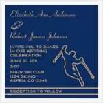 Schneekarte Vorlage Erstaunlich Schnee Skifahrer Hochzeits Einladung Karte