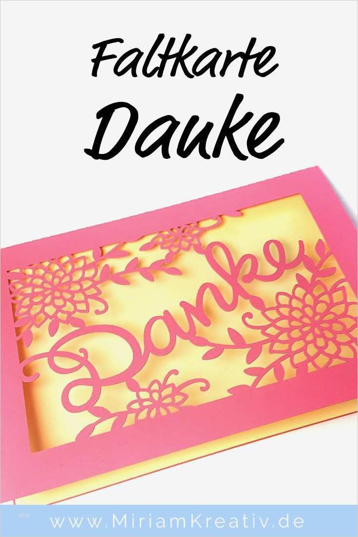 Schneideplotter Vorlagen Inspiration Faltkarte Danke