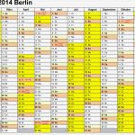 Schöne Excel Tabellen Vorlagen Süß Vorlage 1 Kalender 2014 Für Berlin Mit Ferien Und