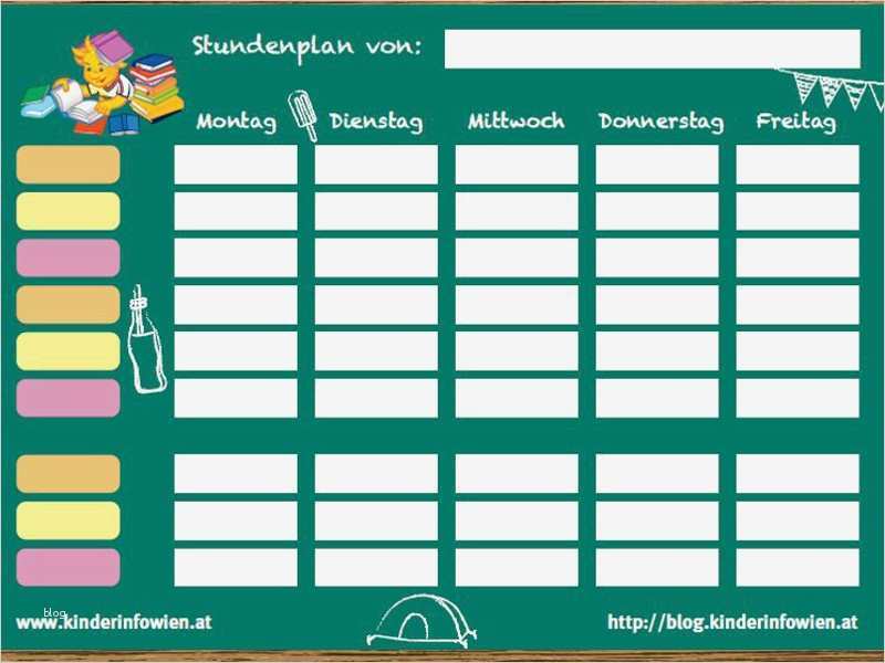 Schönschrift Vorlage Gut Zeit Für Den Stundenplan Kinderinfo Blog