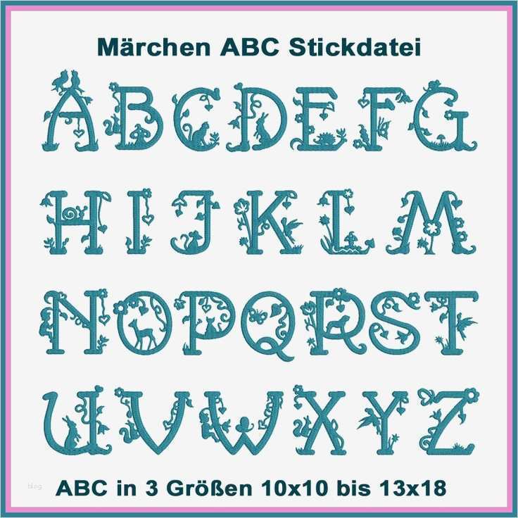 Schönschrift Vorlagen Kostenlos Hübsch Märchen Abc Stickdatei Set Sticken