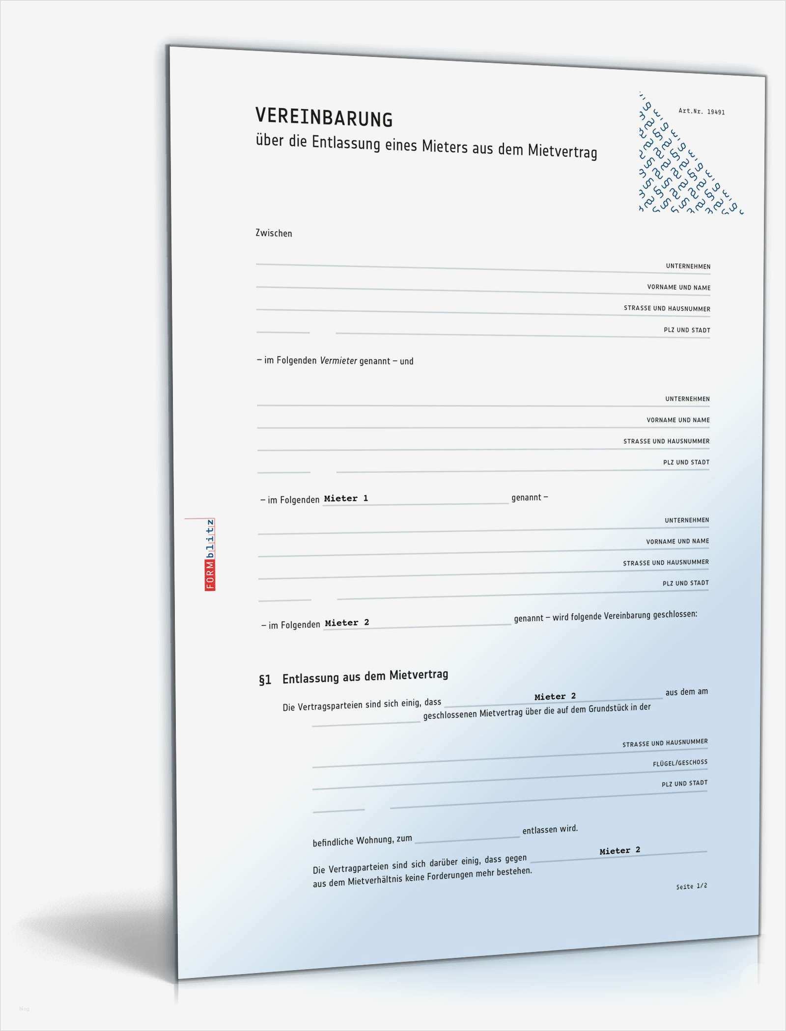 Schriftliche Vereinbarung Arbeitszeitkonto Vorlage Fabelhaft Entlassung Eines Mieters Aus Dem Mietvertrag Muster Zum