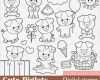 Schrumpffolie Vorlagen Wunderbar Cute Piglets Digital Stamps Clipart