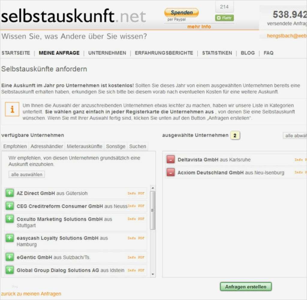 Schufa Auskunft Vorlage Inspiration Datenauskunft Schufa & Co – Mit Wenigen Klicks Zur