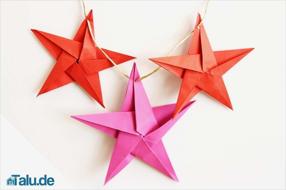 Origami Stern falten – Stern aus Papier basteln Talu
