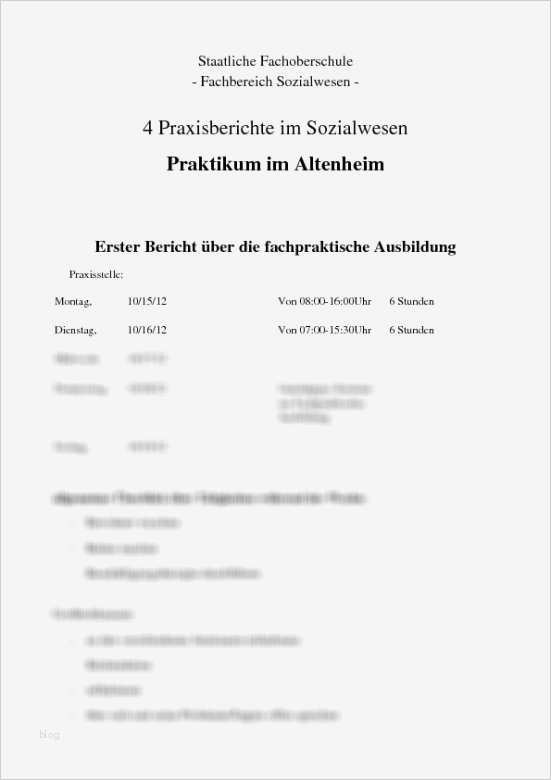 Schulbericht Vorlage Erstaunlich Praktikumsberichte