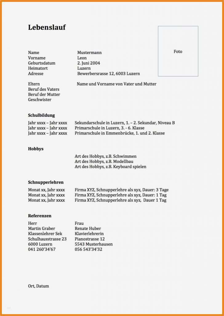 Schüler Lebenslauf Vorlage Angenehm 13 Lebenslauf Vorlage Schüler