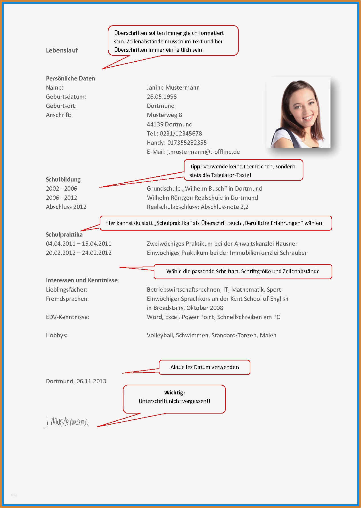 Schüler Lebenslauf Vorlage Erstaunlich 6 Muster Lebenslauf Schüler