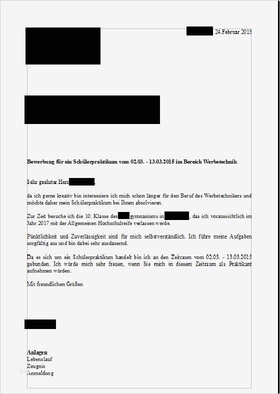 Schülerpraktikum Anschreiben Vorlage Beste Bitte Gebt Mir Verbesserungsvorschläge Für Mein