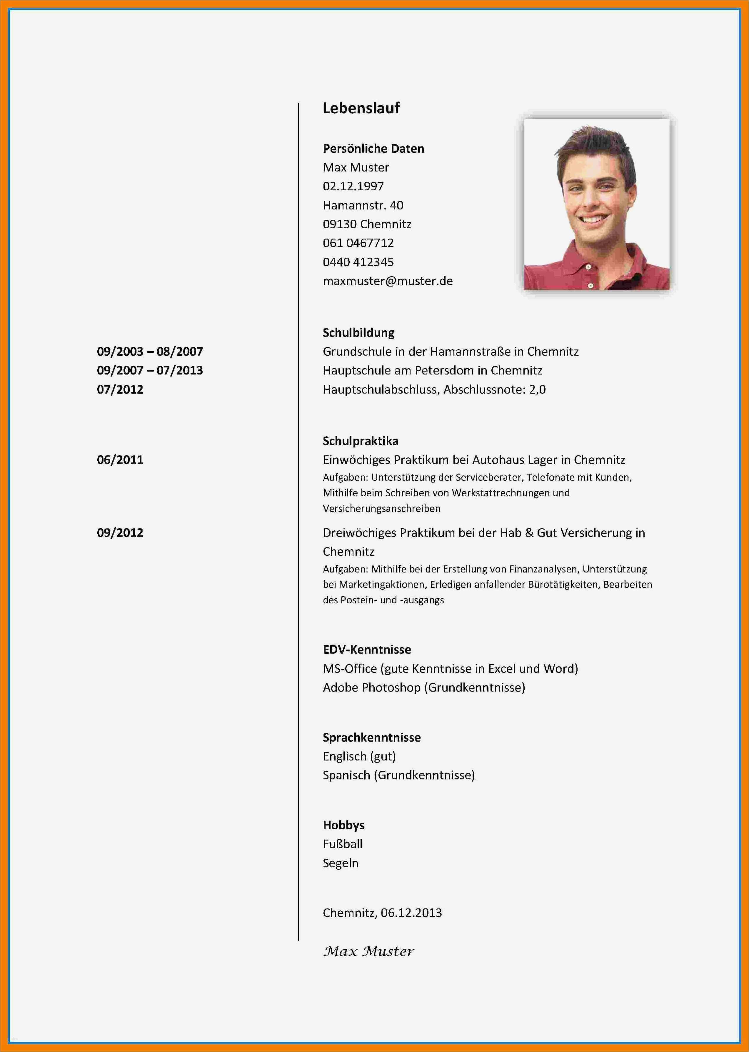 Schülerpraktikum Bewerbung Muster Vorlage Erstaunlich Schülerpraktikum Lebenslauf Vorlage Lebenslauf