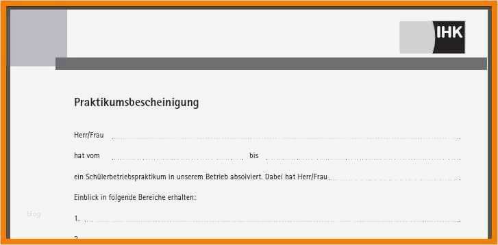 Schülerpraktikum Vorlage Beste 10 Praktikumsbescheinigung Vorlage