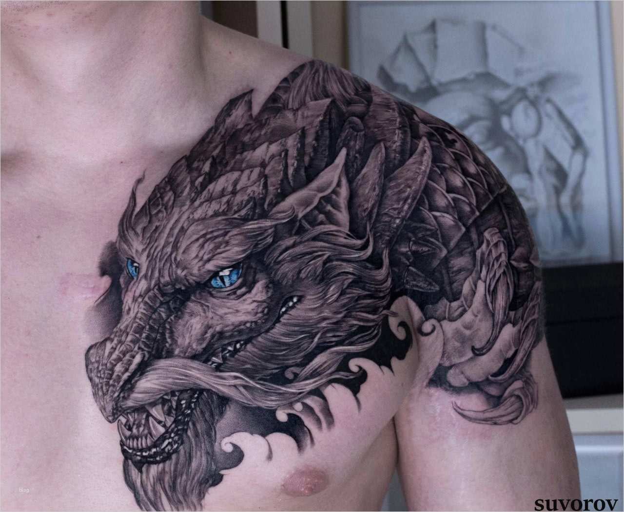 Schulter Tattoos Vorlagen Bewundernswert Tattoovorlage Japanischer Drachen Auf Der Schulter
