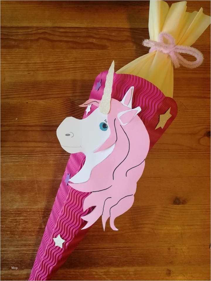 Schultüte Basteln Vorlage Kostenlos Wunderbar Schultüte Einhorn Bastelset Zum Selber Basteln