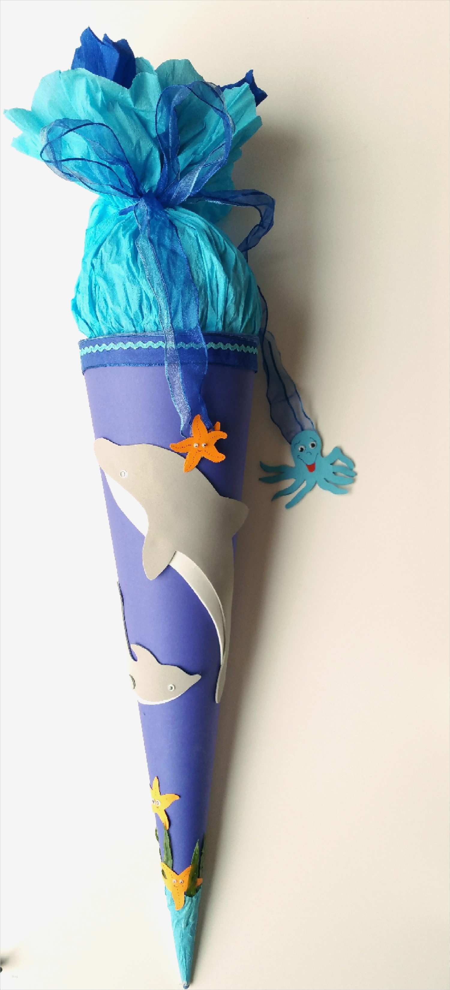 Schultüte Klein Basteln Vorlage Beste Delfin Schultüte Basteln Zur Einschulung Und Schulanfang