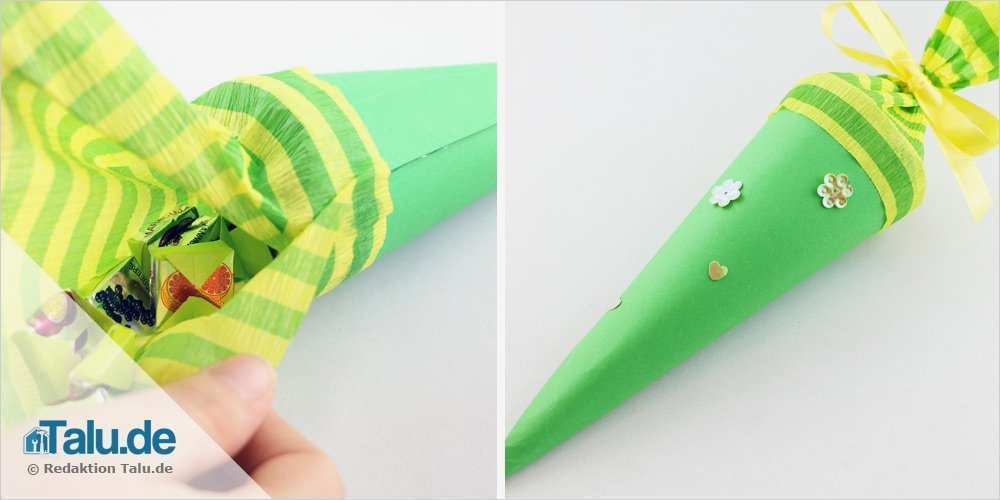 Schultüte Klein Basteln Vorlage Inspiration Kleine Mini Schultüte Basteln Diy Anleitung Talu