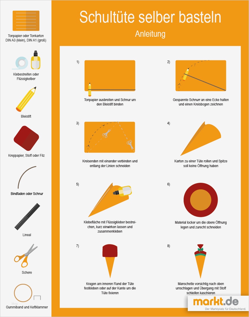 Schultüte Klein Basteln Vorlage Inspiration Schultüte Selber Basteln so Geht S