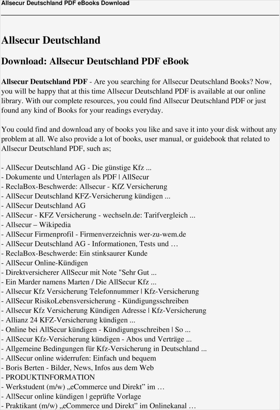 Schweigepflichtentbindungserklärung Vorlage Cool Allsecur Deutschland Download Allsecur Deutschland Pdf