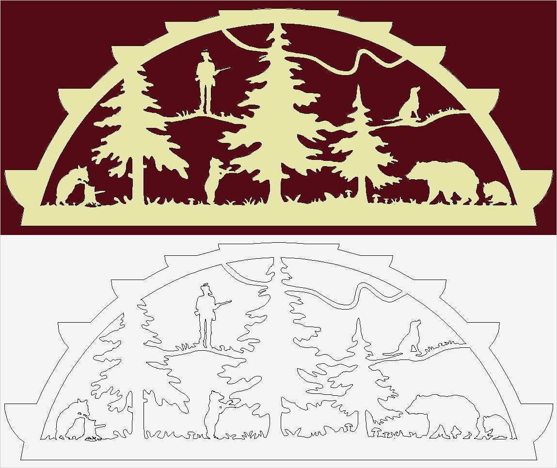 Schwibbogen Selber Bauen Vorlage Einzigartig Schwibbogen Vorlage Bärenfamilie Und Ranger Eur 3 50