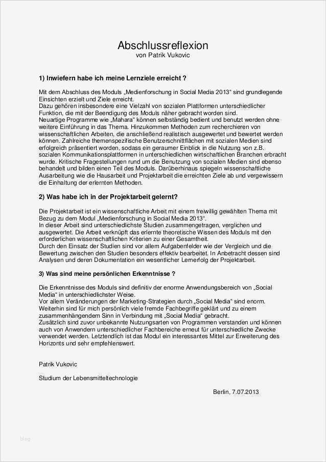 Seminararbeit Vorlage Best Of Abschlussreflexion