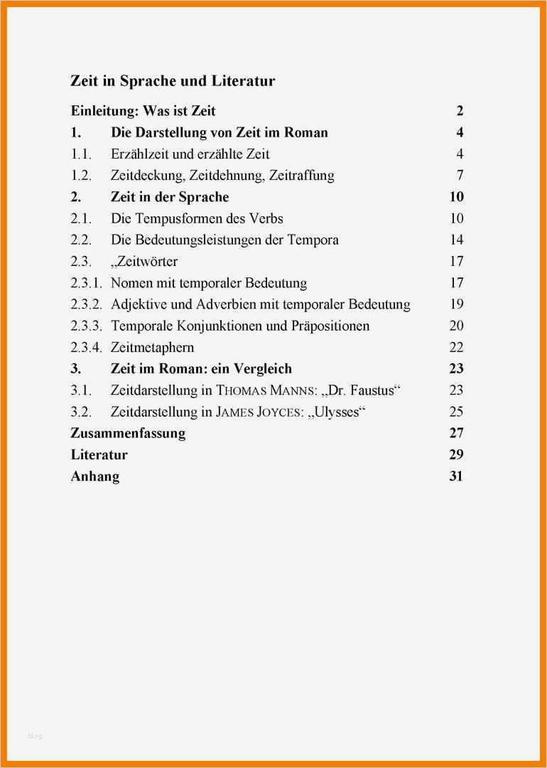 Seminararbeit Vorlage Luxus Ungewöhnlich formale Gliederung Vorlage Galerie Bilder