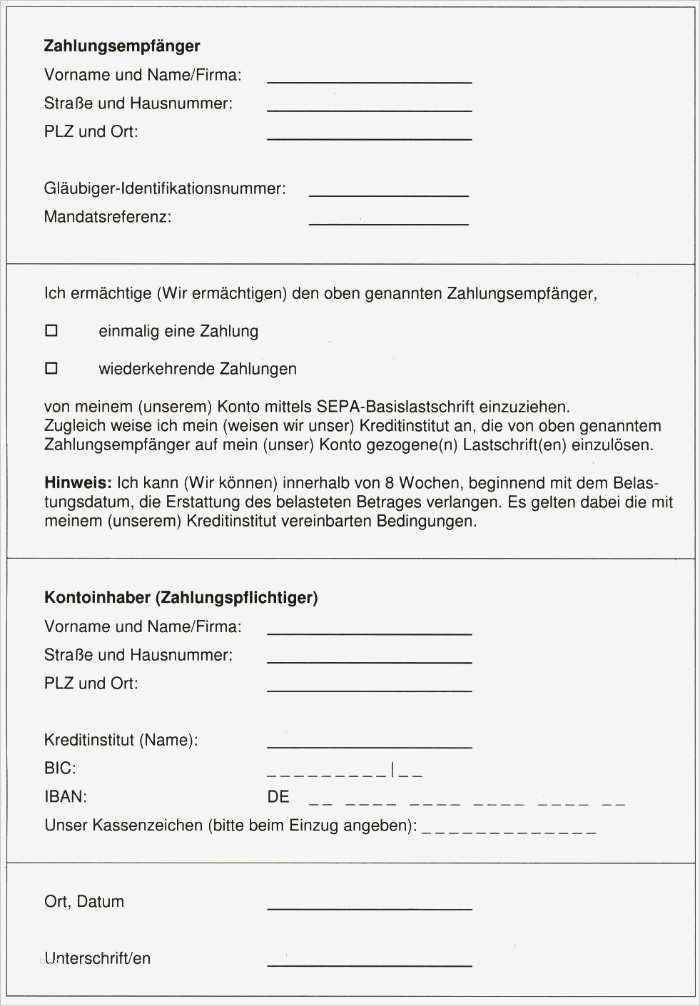 Sepa Lastschriftmandat Vorlage Sparkasse Wunderbar tolle Lastschrift Vorlage Fotos Bilder Für Das