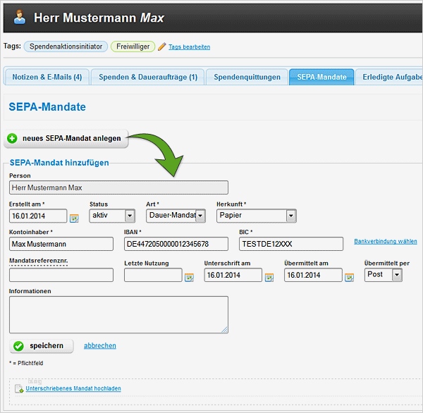 Sepa Mandat Vorlage Erstaunlich Sepa Mandat Anlegen Und Bearbeiten Hilfe Center