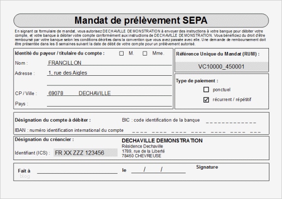 Sepa Mandat Vorlage Inspiration Au Moment De La Génération Des Appels Un Fichier Au