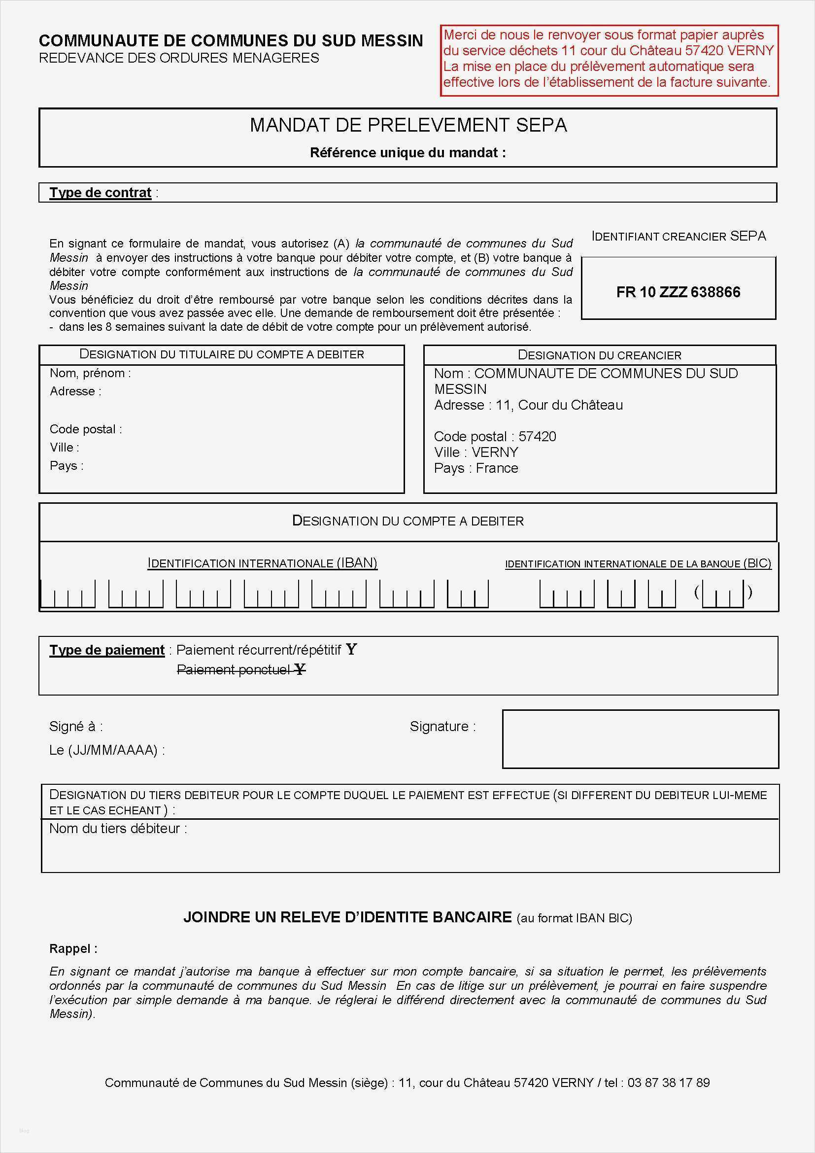 Sepa Mandat Vorlage Wunderbar Cc Du Sud Messin toutes Les Actualités
