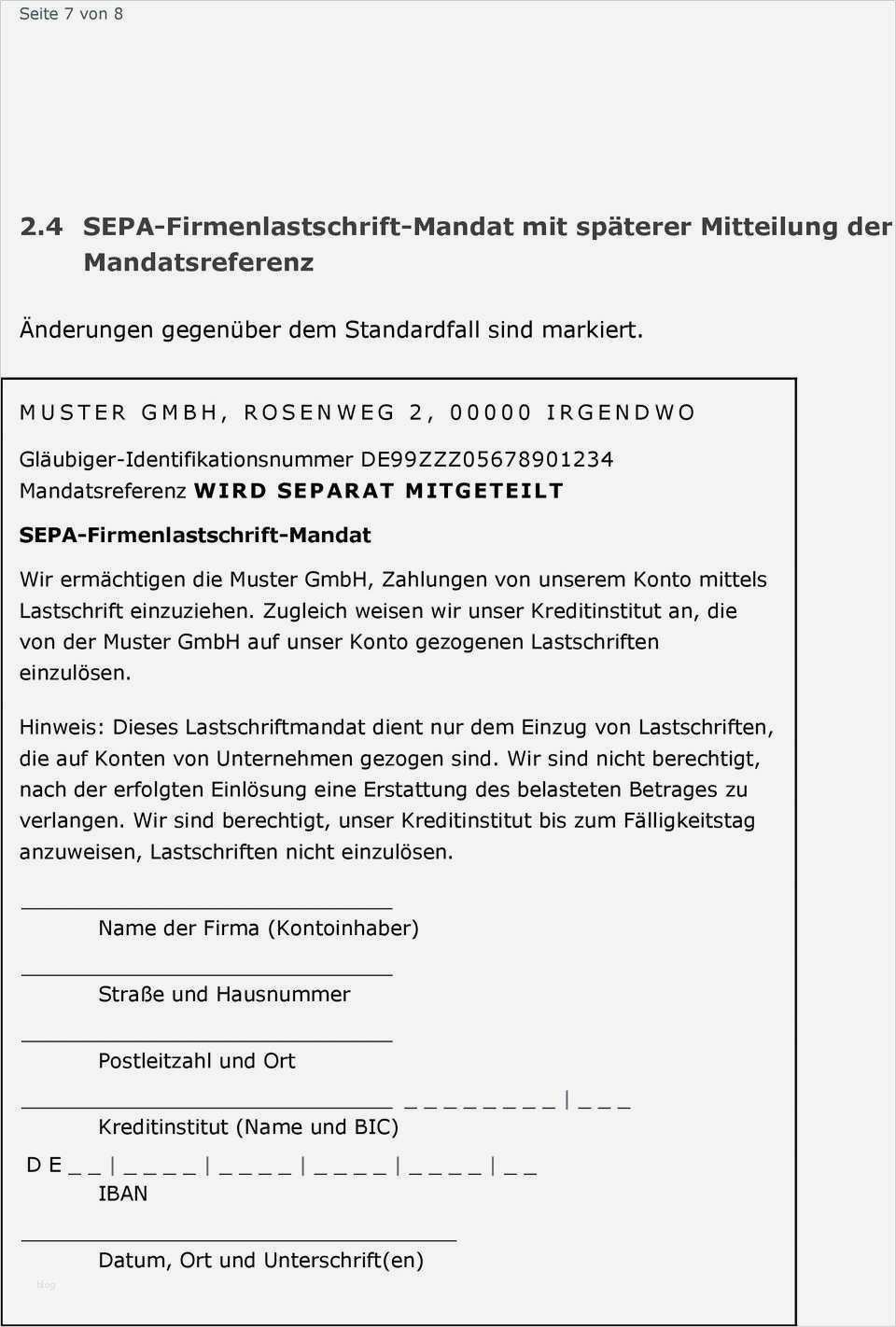 Sepa Mandat Vorlage Wunderbar Nett Lastschriftformular Bilder Bilder Für Das