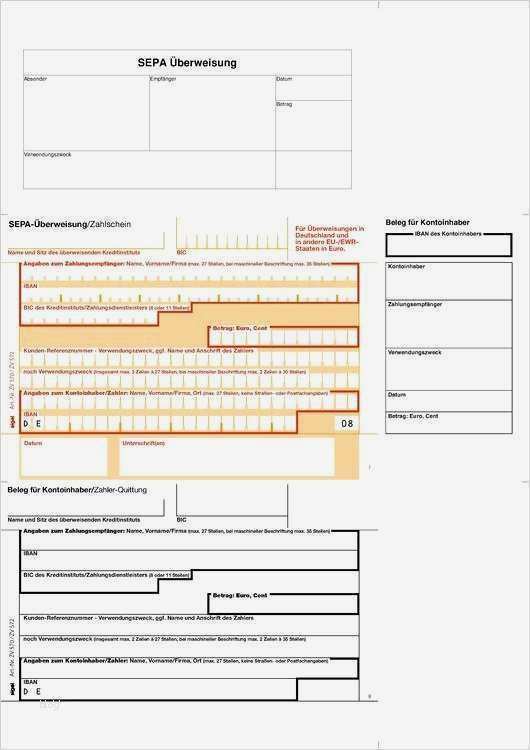 Sepa überweisungsformular Vorlage Pdf Angenehm Ziemlich überweisung Vorlage Zeitgenössisch Entry Level