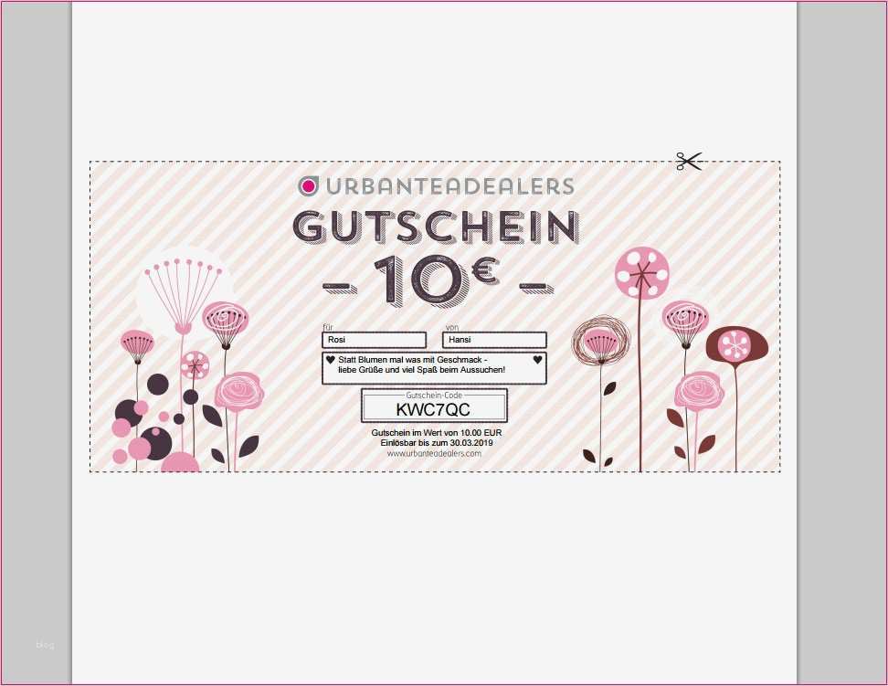 Shopping Gutschein Vorlage Einzigartig Gutschein Layout