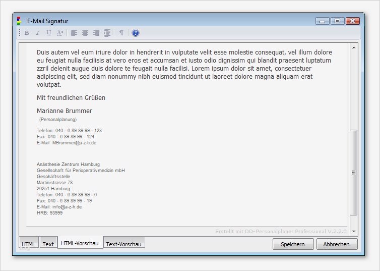 Signatur Vorlage Bewundernswert E Mail Signatur Personalplanung Mit Dem Dd Personalplaner