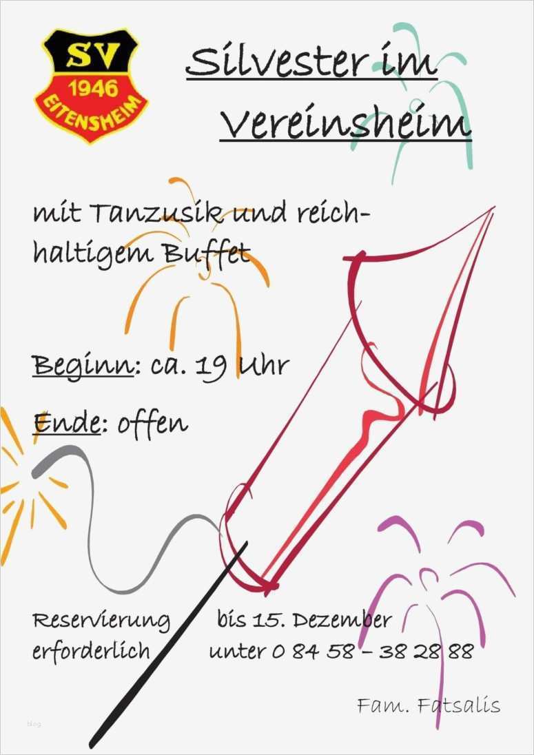 Silvester Einladung Vorlage Kostenlos Erstaunlich Luxury Silvester Einladung