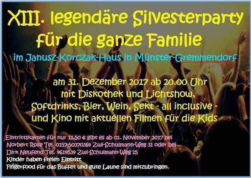 Silvester Einladung Vorlage Schönste Silvesterparty Im Janusz Korczak Haus Jako News