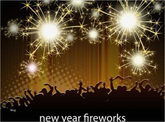 Silvester Flyer Vorlage Kostenlos Hübsch Golden Feuerwerk Silvester Feiern Publikum Vektor