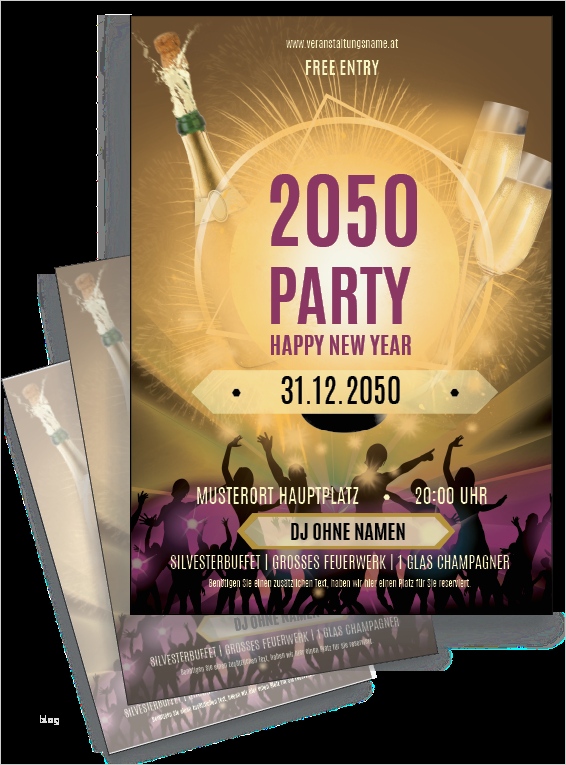 Silvester Flyer Vorlage Kostenlos Schön Flyer Silvester