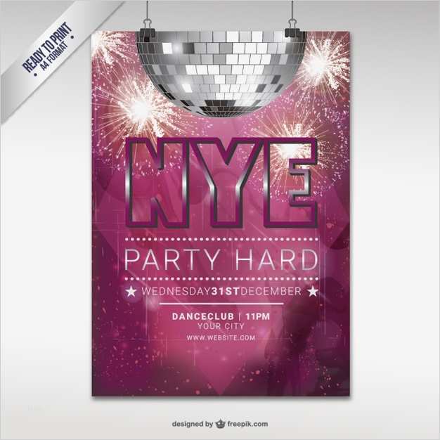 Silvester Flyer Vorlage Kostenlos Süß Cmyk Neujahr Silvester Party Flyer Vorlage