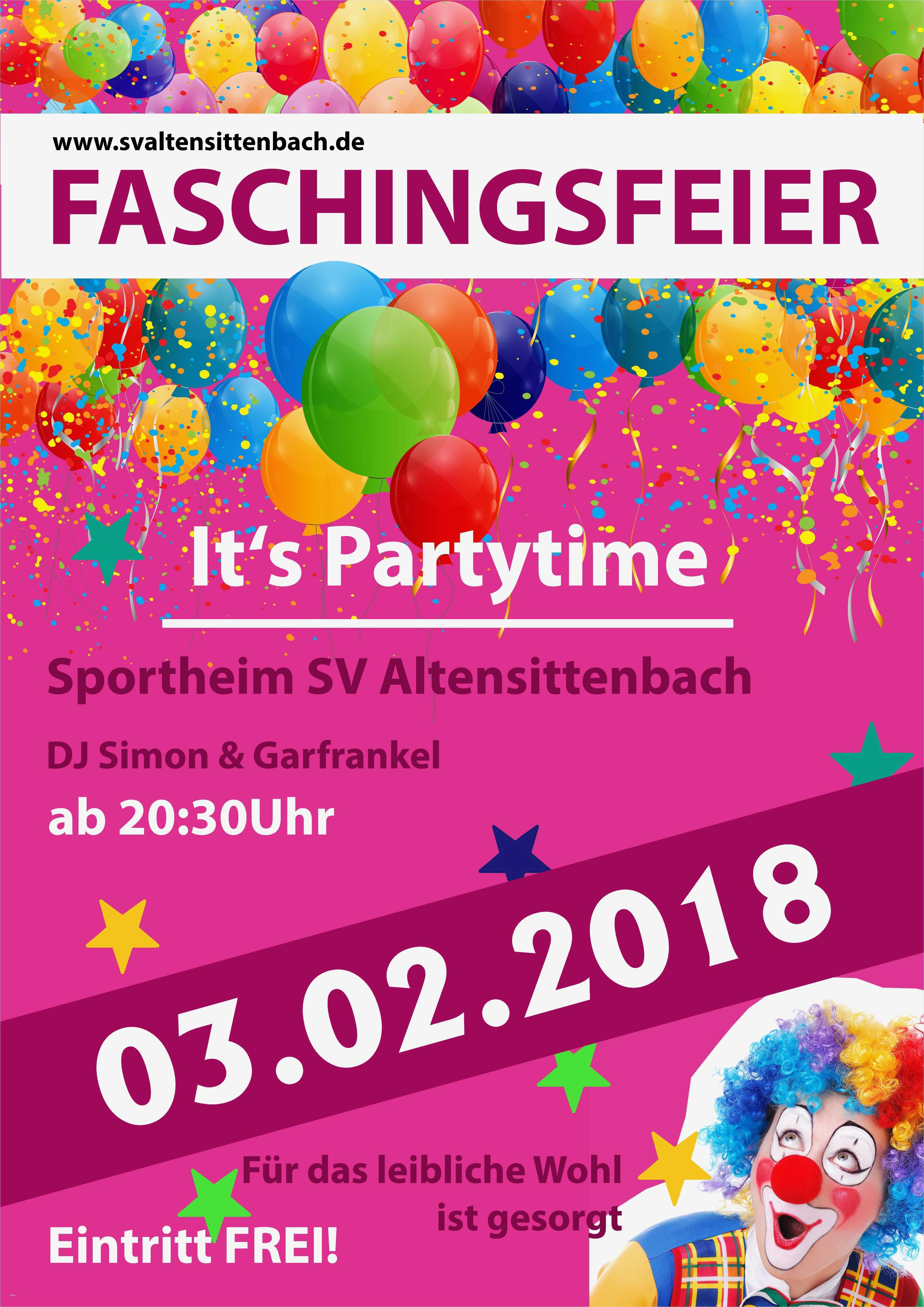 Silvester Plakat Vorlage Süß Faschingsfeier Beim Sva – Sv 1928 Altensittenbach