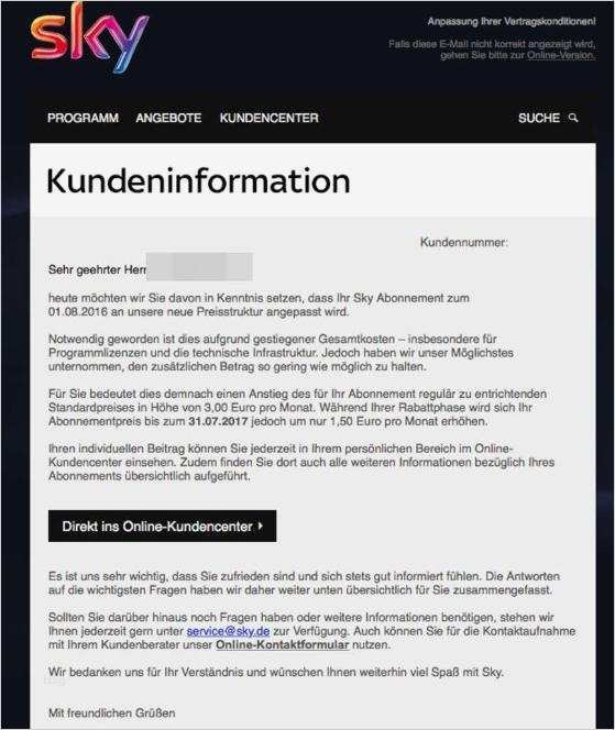 Sky Kündigen Wegen Bundesliga Vorlage Süß Sky Erhöht Abo Preise – Jetzt Doch sonderkündigungsrecht