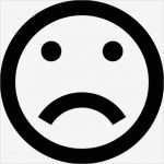 Smiley Vorlage Angenehm Emoticon Traurig Umriss