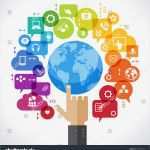 Social Media Konzept Vorlage Schön Vector Background social Media Concept Global Stock Vector