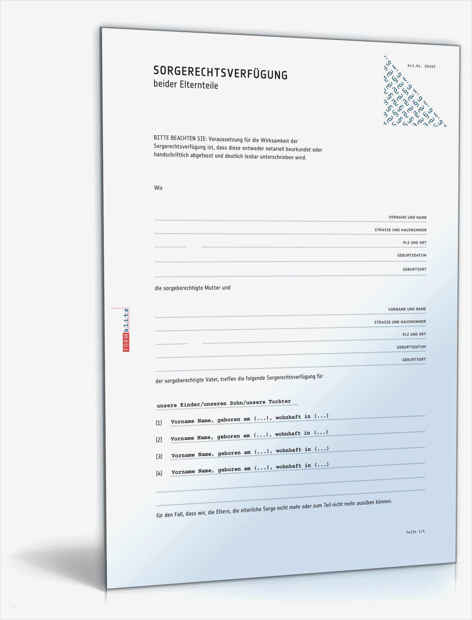 Sorgerechtsverfügung Vorlage Best Of sorgerechtsverfügung Eltern