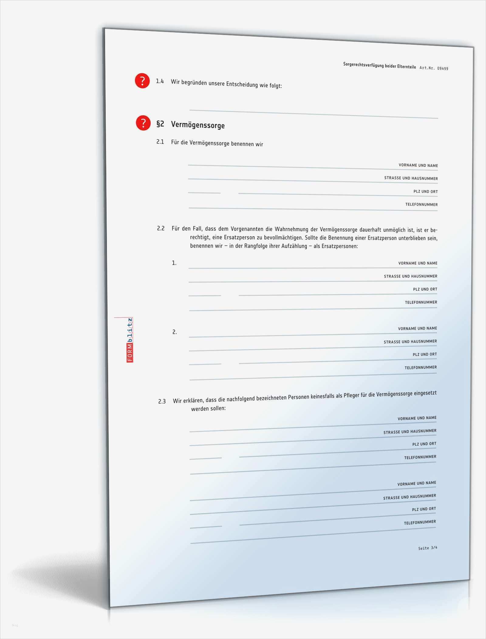 Sorgerechtsverfügung Vorlage Großartig sorgerechtsverfügung Eltern